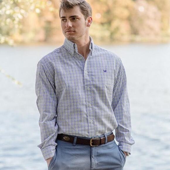 Southern Marsh Other - Southern Marsh Nottoway Check Dress Shirt Men's Size S